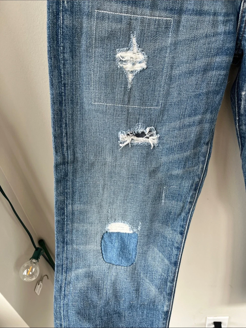 JCREW Point Sur Patch Jeans Distressed
